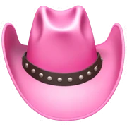 Pink cowboy hat sticker