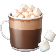 hot chocolate with marshmallows  sticker