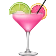 Pink cocktail sticker