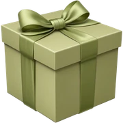 Pale olive gift box sticker