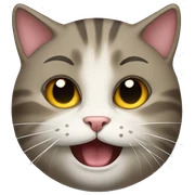 Cat with mouth  sticker