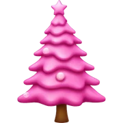 Pink christmas tree sticker