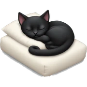 Sleeping black kitty sticker