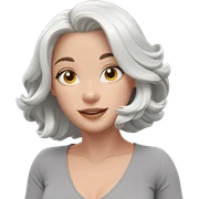 smiling girl with white hair sticker