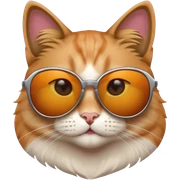 Cat with sunglasses sticker