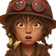 girl with goggles and hat sticker