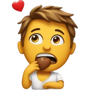 Throwing up love sticker