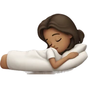 Brunette girl sleeping sticker