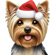 christmas yorkie sticker