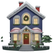 Christmas house sticker