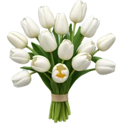 white tulip bouquet  sticker