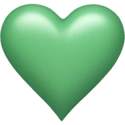 A sage green love heart sticker