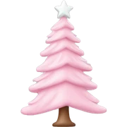 pastel pink christmas tree sticker
