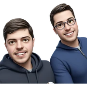 two boys sharing a smile sticker