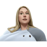 girl with long blonde hair sticker
