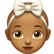Baby with bow sticker