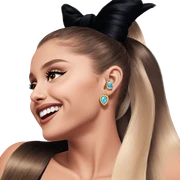 portrait of a girl with jewelry sticker