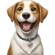 happy dog sticker