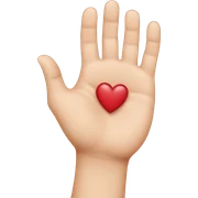 Hand heart sticker