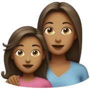Mom and daughter sticker