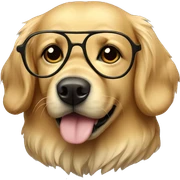 Golden retriever glasses sticker