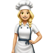 Bakery blond girl sticker