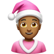 pink christmas sticker