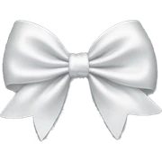 white satin bow sticker