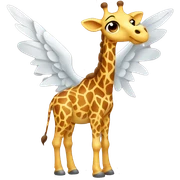 Giraffe with wings sticker