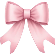 light pink ribbon bow sticker