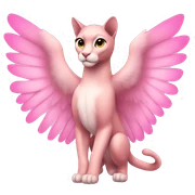 Pink pretty puma with wings  sticker