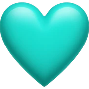 turquoise heart sticker