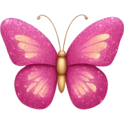 Pink Glitter butterfly sticker