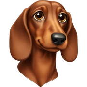 Brown dachshund  sticker