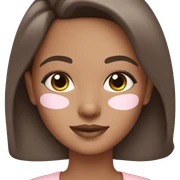 brunette girl doing pastel pink skincare sticker