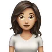 Brunette girl sticker