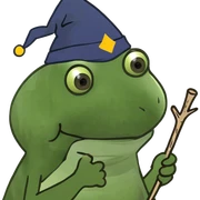 holding up a stick sticker