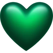 Dark green heart sticker