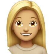 smiling girl by christmas tree sticker