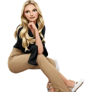 blonde girl in stylish attire sticker