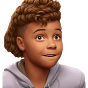 brown haired boy portrait sticker