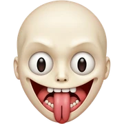 Dead face tongue out sticker