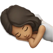 Brunette girl sleeping sticker