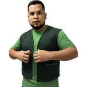 male portrait with green shirt sticker