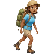 hiking woman sticker