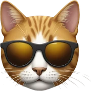 Cat with sunglasses sticker