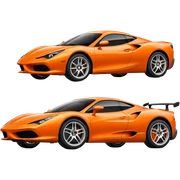 Orabge car italian car sticker