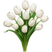 white tulip bouquet  sticker