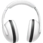 White headphones  sticker