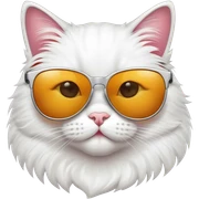 Cat with sunglasses sticker